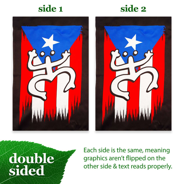 G128 Puerto Rico Coqui Frog Garden Flag 12x18 In Double Sided Yard Garden Lawn Decoration