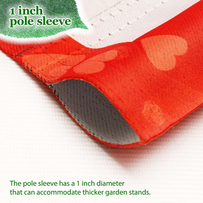 G128 Combo Pack: Garden Flag Stand 36x16IN & Garden Flag Happy Valentine's Day Love Truck Printed 12x18IN Double Sided