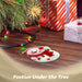 G128 snowman glass Christmas serving platter, 10 inch holiday plate