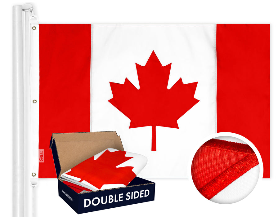 Canada Canadian Flag 5x8 FT Flag Double-Sided Embroidered Polyester By G128