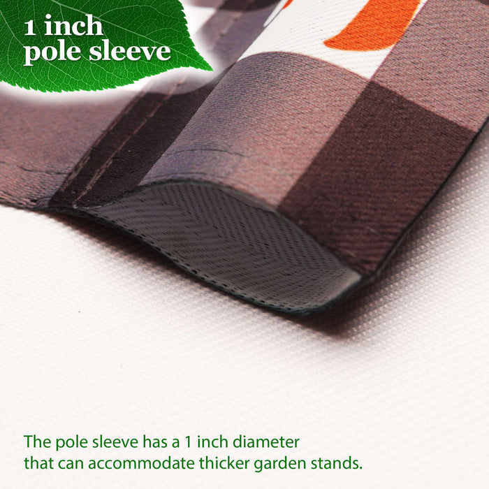 G128 Combo Pack: Garden Flag Stand Black 36x16IN & Garden Flag Life is Ruff Dog House Printed 12x18IN Double Sided Yard Lawn Decoration