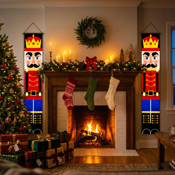 G128 Christmas nutcracker soldier door banners, 2 pack, 12 x 71 inch, photo 6