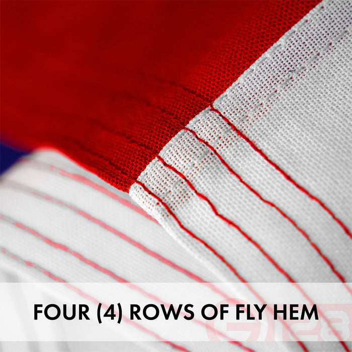 G128 Texas  2.5x4 FT 2-Pack Embroidered Stars Sewn Stripes Heavy Duty 220GSM Tough Spun Polyester Quality with Brass Grommets