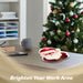 G128 Santa Claus glass Christmas serving platter, 12 inch holiday plate