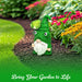 G128 resin frog gnome garden statue, 14.5 inch outdoor yard figurine
