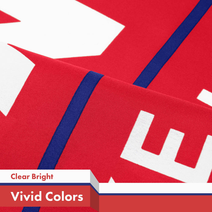 G128 Trump Vance 2024 Election Take America Back Red Flag | 3x5 Ft | LiteWeave Pro Series Printed 150D Polyester | Election Flag, Indoor/Outdoor