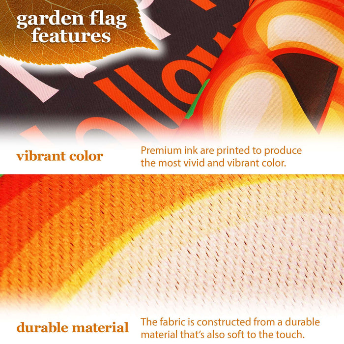 G128 36x16IN Garden Flag Stand & 12x18 Happy Halloween Pumpkin Flag Kit