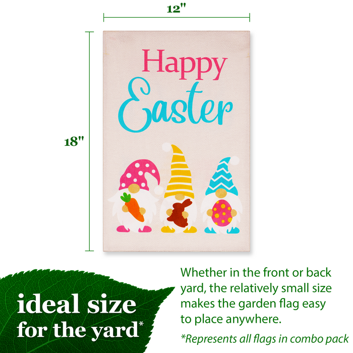 G128 set of 8 holiday and celebration gnomes garden flags, 12x18 inch, photo 2