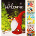 G128 set of 4 welcome gnomes for all seasons garden flags, 12x18 inch, photo 4