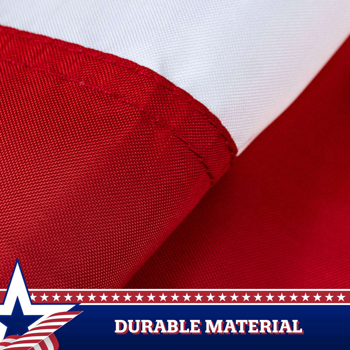 G128 2 Pack: USA Pleated Fan Flag, 2x4 Feet American USA Bunting Decoration Flags Printed Patriotic Stars & Stripes with Canvas Header and Brass Grommets