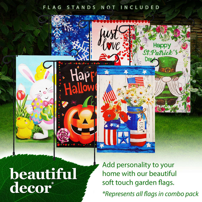 G128 set of 6 gnome, truck and pumpkin garden flags, 12x18 inch, photo 7