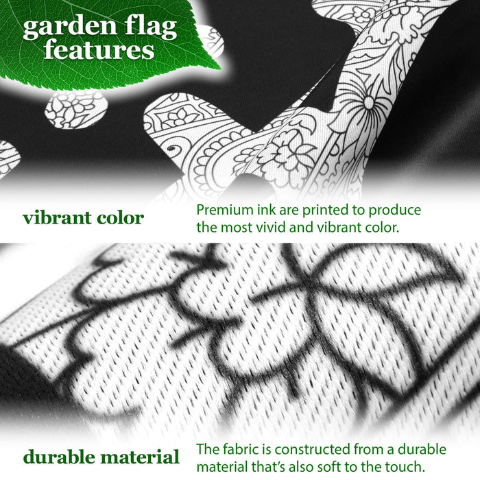 G128 36x16IN Garden Flag Stand & 12x18 Floral Coqui Frog Flag Kit