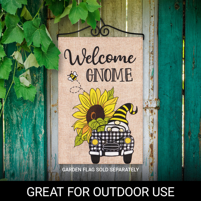 G128 4 Pack: Garden Flag Wall Hanger, Black Wrought Iron Small Flag Hanger, Heavy Duty Garden Flag Holder (Ideal for Flag/Banner with Width Smaller than 13")