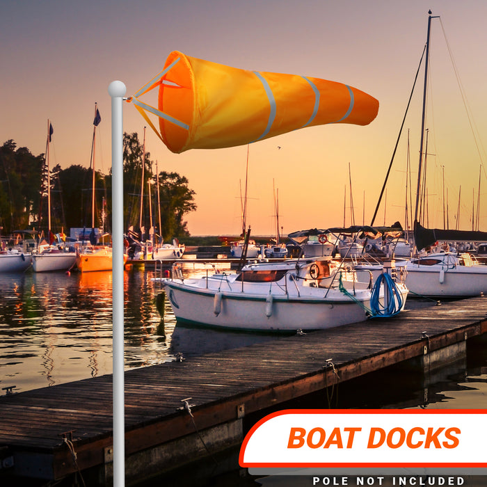 G128 - Orange Windsock Heavy Duty Printed 210D Wind Direction Measurement (Orange 30" 2PK)