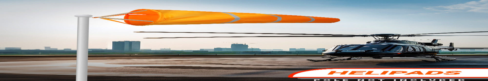 G128 2PK: Orange Windsock 40 Inch | Printed 210D Polyester | Heavy Duty Polyester Wind Direction Measurement with Reflective Belt, For Outdoor Airport, Farm and Park