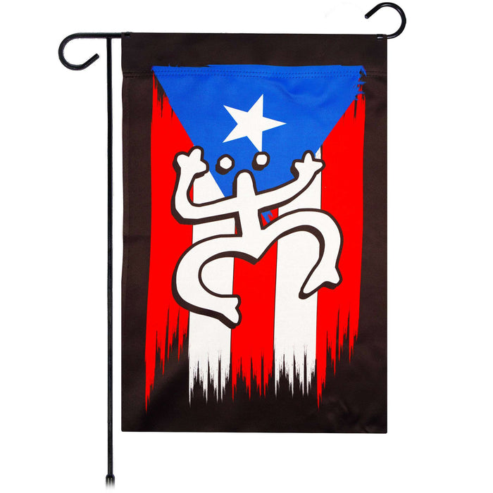 G128 Puerto Rico Coqui Frog Garden Flag 12x18 In Double Sided Yard Garden Lawn Decoration