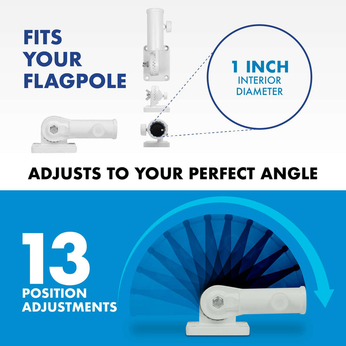 G128 Combo Pack: 6 Ft Tangle Free Aluminum Spinning Flagpole (White) & Guatemala USA Friendship Flag | 3x5 Ft |LiteWeave Pro Series Printed 150D Polyester | Pole with Flag Included
