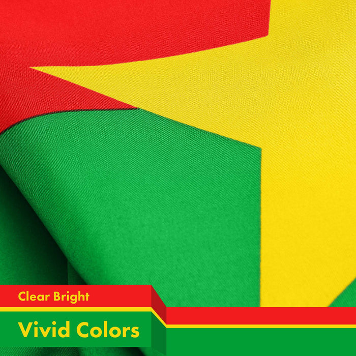 G128 2 Pack: Burkina Faso Flag | 3x5 Ft | LiteWeave Pro Series Printed 150D Polyester | Country Flag, Indoor/Outdoor, Vibrant Colors, Brass Grommets