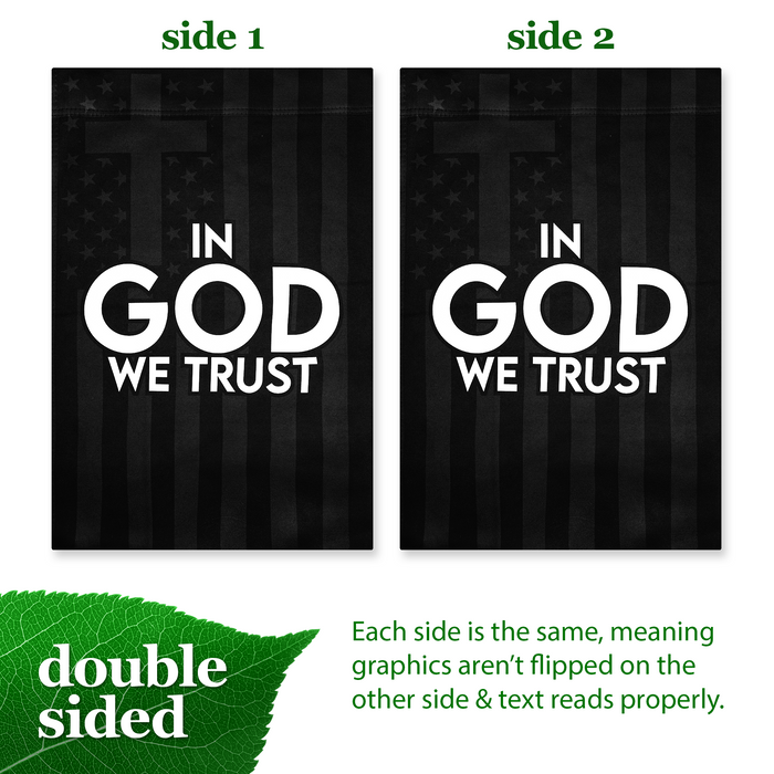 G128 In God We Trust Patriotic Garden Flag 12x18 In Double Sided Bible Verses Yard Garden Lawn Decoration