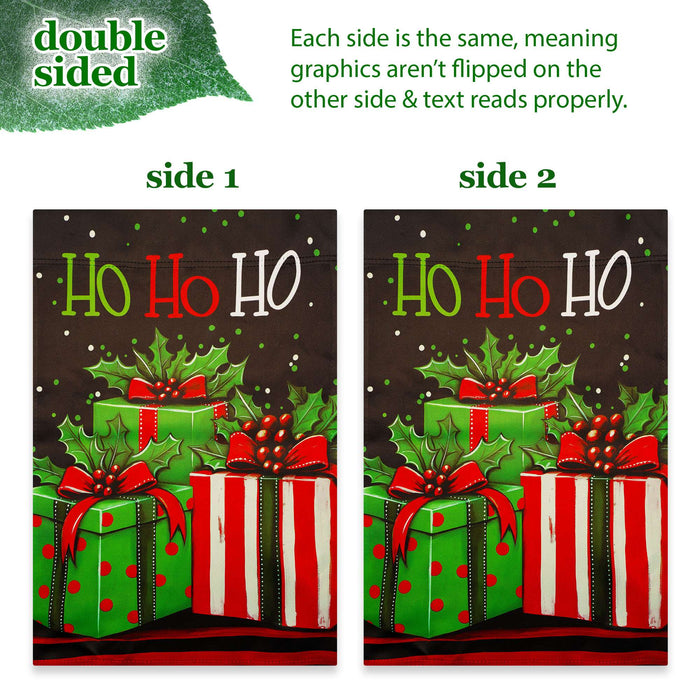 G128 36x16IN Garden Flag Stand & 12x18 Ho Ho Ho Christmas Flag Kit