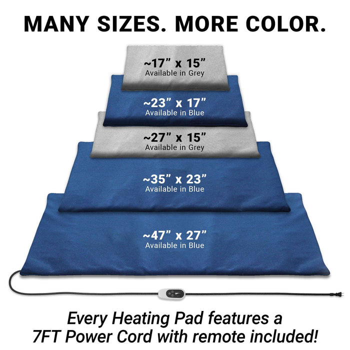 G128 Large Pet Heating Pad 35.43x23.62IN, 6 Adjustable Temperature Dog Cat Heating Pad with Timer, Waterproof Heated Cat Dog Bed with Chew Resistant Cord, Indoor Electric Large Pet Heated Mat
