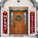 G128 Merry Christmas buffalo plaid door banners, 2 pack, 12 x 71 inch