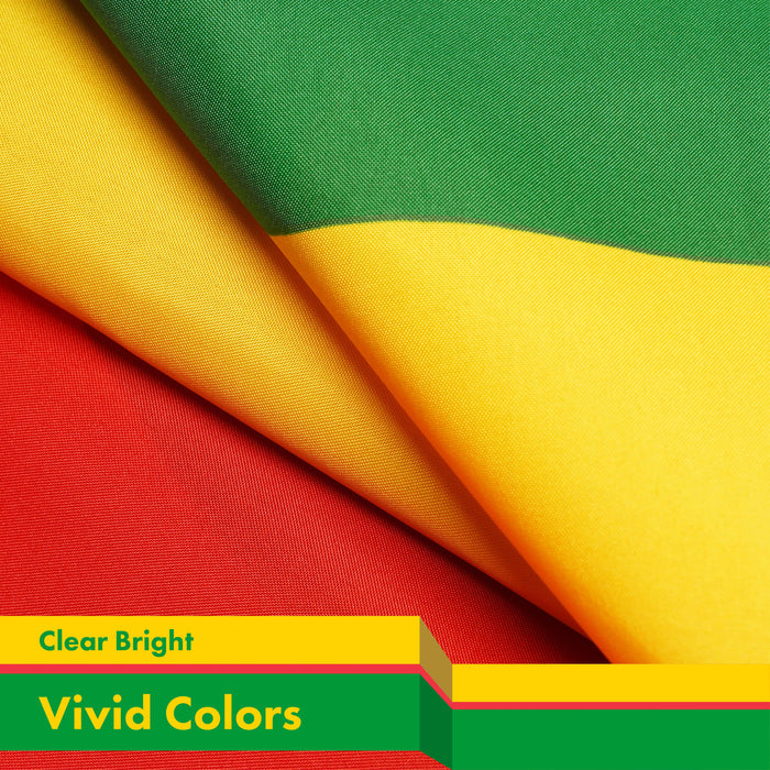 G128 2 Pack: Sao Tome and Principe Flag | 3x5 Ft | LiteWeave Pro Series Printed 150D Polyester | Country Flag, Indoor/Outdoor, Vibrant Colors, Brass Grommets