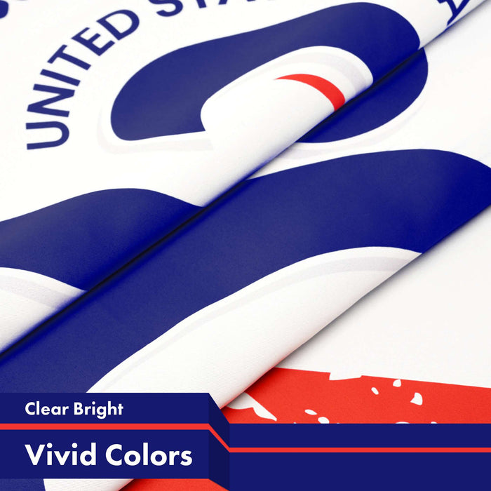 G128 USA 250th Anniversary Red Stripes Flag | 3x5 Ft | Double Sided Printed 150D Polyester | America 1776-2026 Patriotic Banner with Brass Grommets | Durable Indoor/Outdoor Celebration Flag