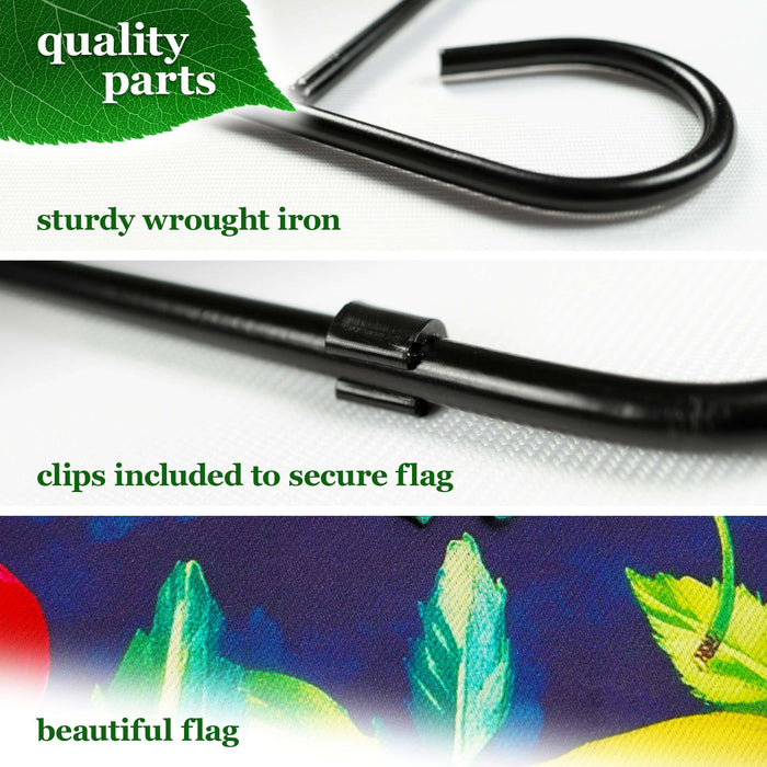 G128 36x16IN Garden Flag Stand & 12x18 Hello Summer Watermelon Flag Kit