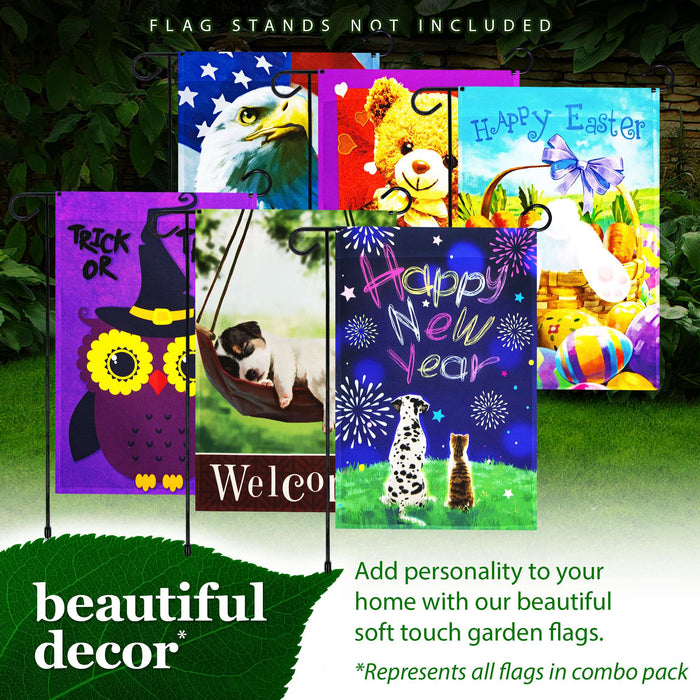 G128 set of 6 holiday and seasonal animals garden flags, 12x18 inch, photo 7