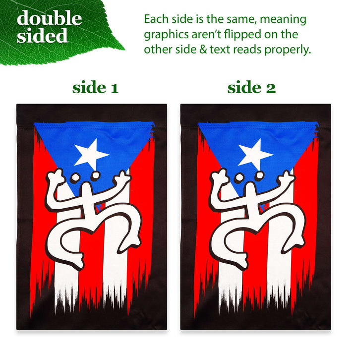 G128 36x16IN Garden Flag Stand & 12x18 Puerto Rico Coqui Frog Flag Kit
