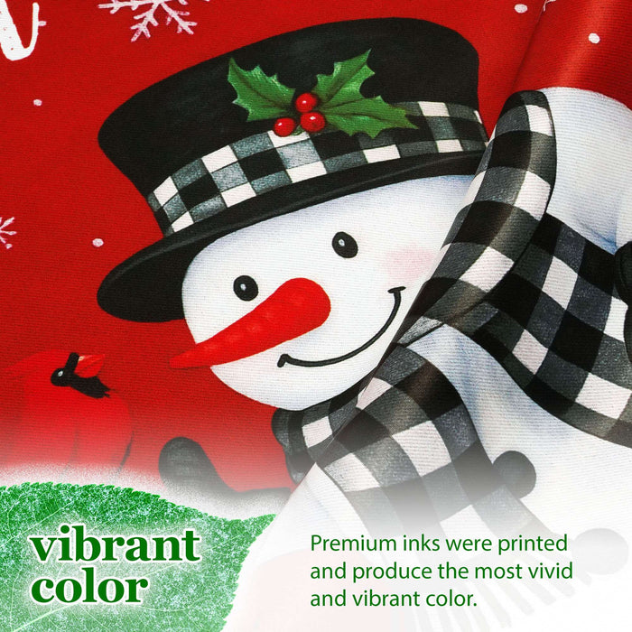 G128 Let It Snow Snowman Cardinal Garden Flag 12x18 In Double Sided Winter Yard Garden Lawn Decoration