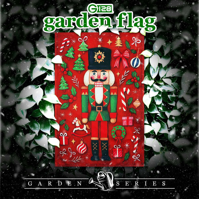 G128 Christmas Nutcracker Holiday Garden Flag 12x18 In Double Sided Christmas Yard Garden Lawn Decoration