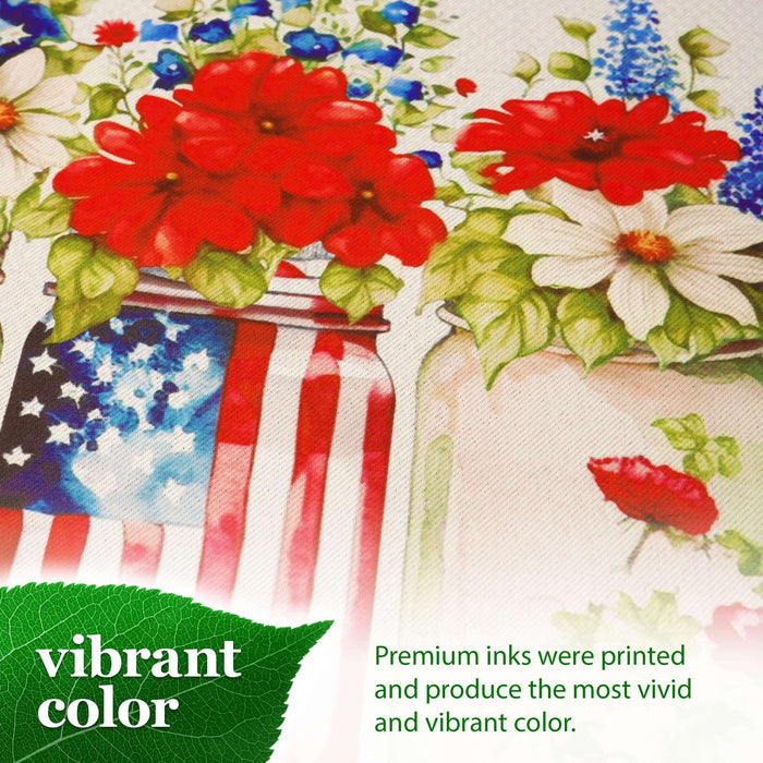 G128 Welcome America Mason Jars Garden Flag 12x18 In Double Sided Independence Day Yard Garden Lawn Decoration