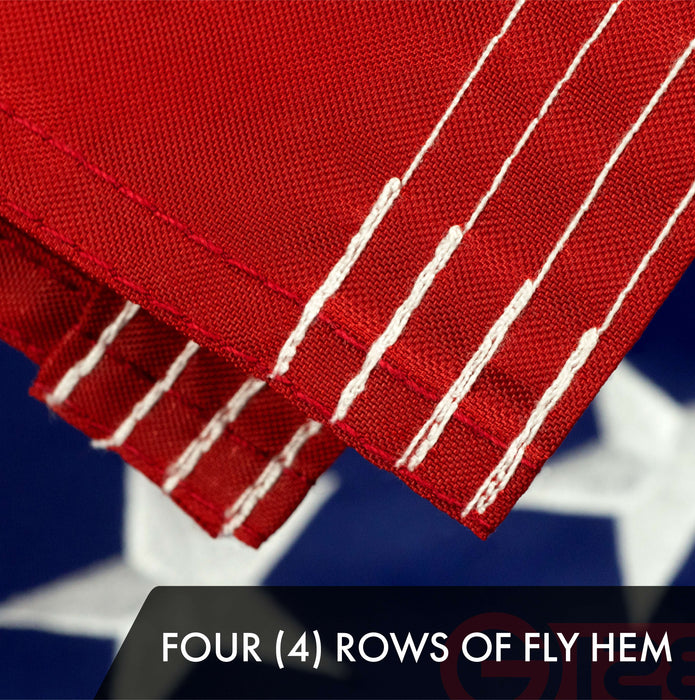 G128 Combo Pack: American USA Flag 4x6 Ft & American USA All Black Flag 4x6 Ft | Both ToughWeave Series Embroidered 210D Polyester, Brass Grommets