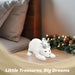 G128 resin polar bear with baby cub statue, 4 inch tabletop winter figurine