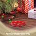 G128 red snowflake glass Christmas serving platter, 12 inch holiday plate