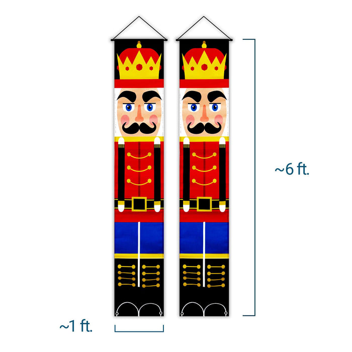G128 Christmas nutcracker soldier door banners, 2 pack, 12 x 71 inch, photo 2