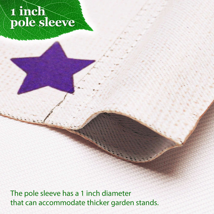 G128 Combo Pack: Garden Flag Stand 36x16IN & Garden Flag 4th of July Gnome Printed 12x18IN Double Sided