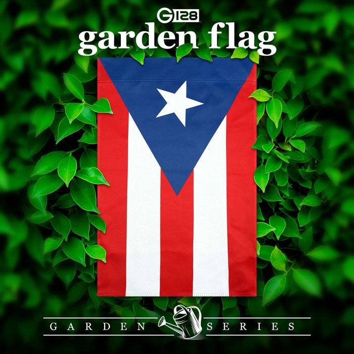 G128 Puerto Rico Garden Flag Printed 12x18IN Double Sided Blockout Fabric
