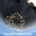 G128 black flower resin wall art hanging decor, 6 inch nominal size