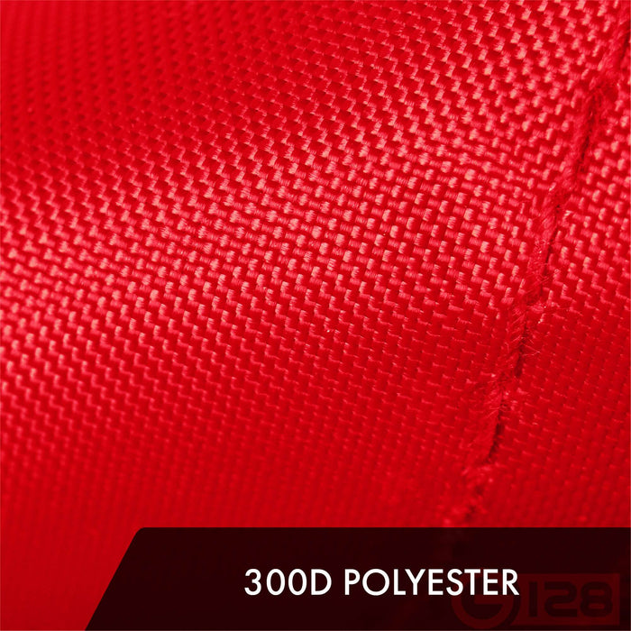 G128 5 Pack: American USA All Red Flag | 3x5 Ft | ToughWeave Series Embroidered 300D Polyesterr | Embroidered Stars, Sewn Stripes, Indoor/Outdoor, Vibrant Colors, Brass Grommets