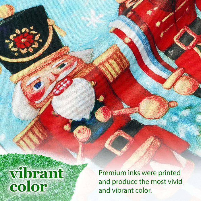 G128 Merry Christmas Three Nutcrackers Garden Flag 12x18 In Double Sided Christmas Yard Garden Lawn Decoration