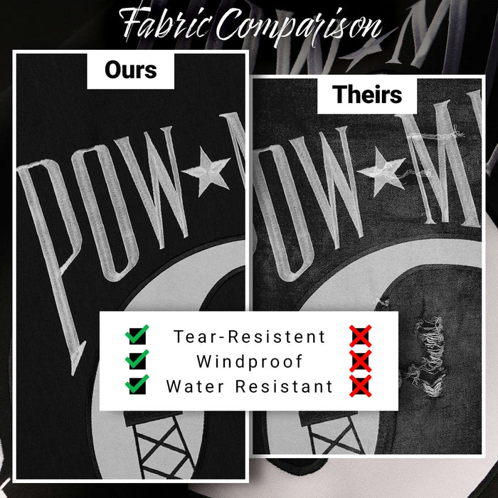 G128 POW MIA Flag Embroidered 2x3 FT Spun Polyester