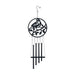 G128 black cardinal metal wind chime, about 25.5 inches hanging length