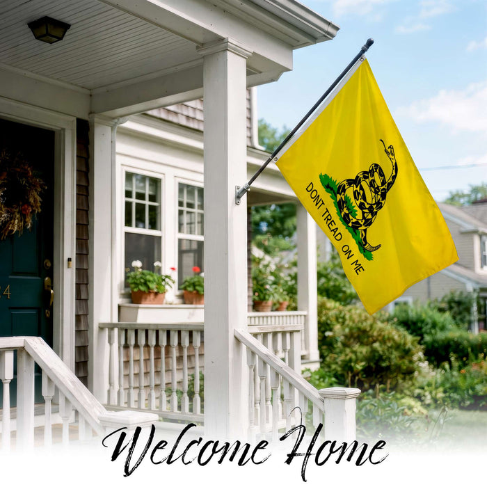 Gadsden (Dont Tread On Me) Flag 220GSM Embroidered Spun Polyester 3x5 Ft