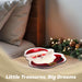 G128 Santa Claus glass Christmas serving platter, 12 inch holiday plate