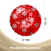 G128 red snowflake glass Christmas serving platter, 12 inch holiday plate