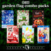 G128 set of 6 gnome, truck and pumpkin garden flags, 12x18 inch