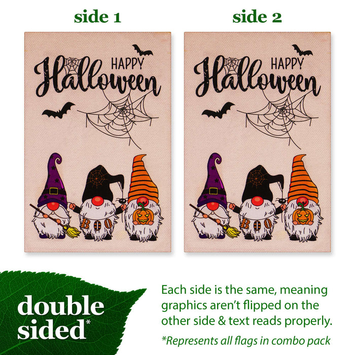 G128 set of 6 holiday gnomes garden flags, 12x18 inch, photo 2